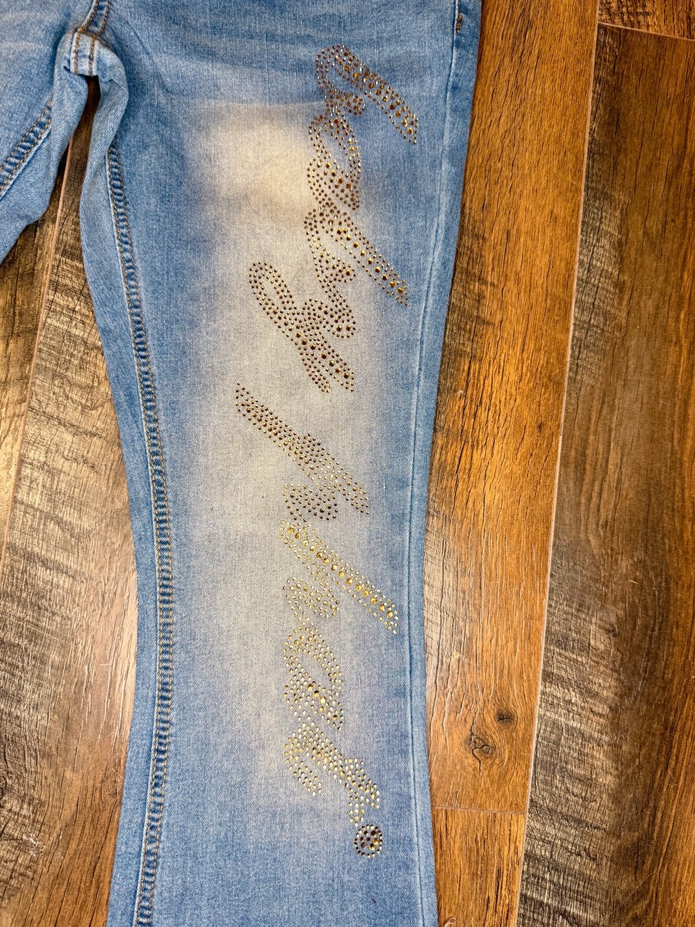 Baby Phat Crystal Logo Flare Jeans - Picture 3 of 4
